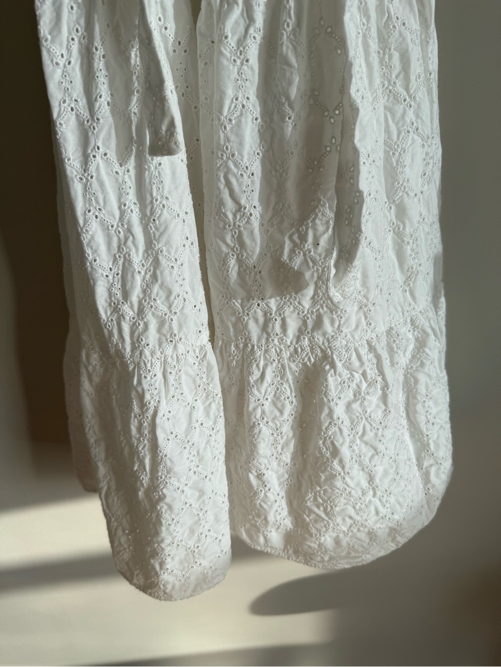 WILFRED White Eyelet Midi Shirt Dress with Waist Tie - Picture 7 of 7